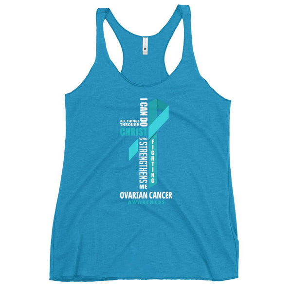Women's Ovarian Cancer Christ Tank Top - JohnVsGBMVintage TurquoiseXS