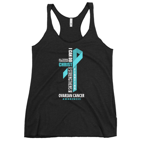 Women's Ovarian Cancer Christ Tank Top - JohnVsGBMVintage BlackXS