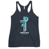 Women's Ovarian Cancer Christ Tank Top - JohnVsGBMVintage NavyXS