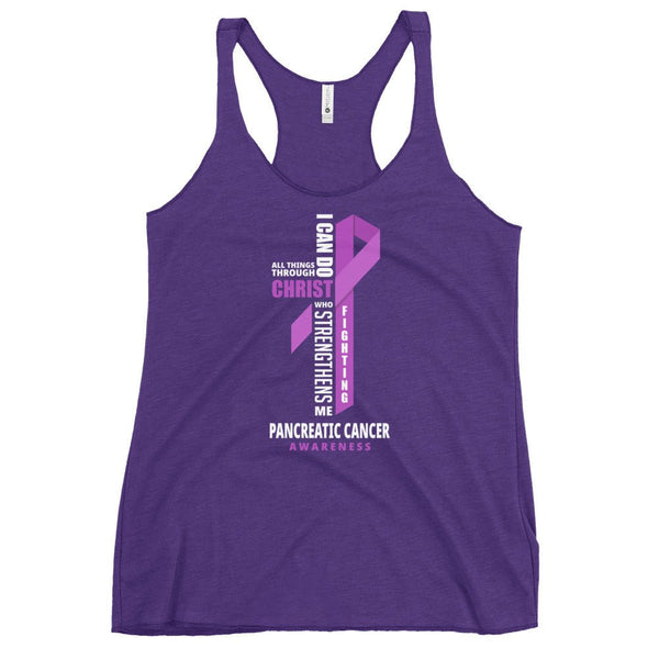 Women's Pancreatic Cancer Christ Tank Top - JohnVsGBMPurple RushXS