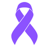 Bold purple Pancreatic Cancer awareness ribbon with the word ‘ALL’ in front, symbolizing support for all Pancreatic Cancer fighters, survivors, and advocates.