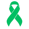 Bold emerald green Liver Cancer awareness ribbon with the word ‘ALL’ in front, symbolizing support for all Liver Cancer fighters, survivors, and advocates.