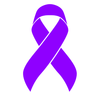 Bold violet Hodgkin's Lymphoma awareness ribbon with the word ‘ALL’ in front, symbolizing support for all Hodgkin's Lymphoma fighters, survivors, and advocates.