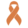 Bold orange Kidney Cancer awareness ribbon with the word ‘ALL’ in front, symbolizing support for all Kidney Cancer fighters, survivors, and advocates.