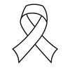 Bold white Lung Cancer awareness ribbon with the word ‘ALL’ in front, symbolizing support for all Lung Cancer fighters, survivors, and advocates.