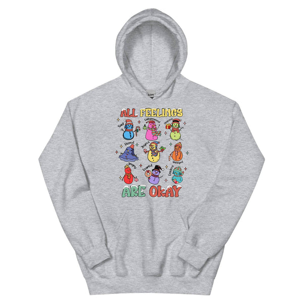 All Feelings are Ok Hoodie - JohnVsGBMSport GreyS