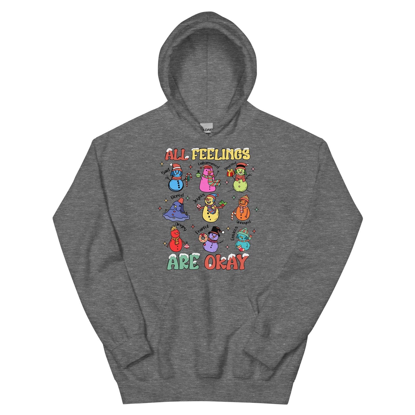 All Feelings are Ok Hoodie - JohnVsGBMGraphite HeatherS