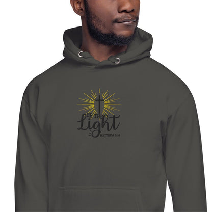 Be The Light Hoodie (Hand Embroidered) - JohnVsGBMVintage BlackS