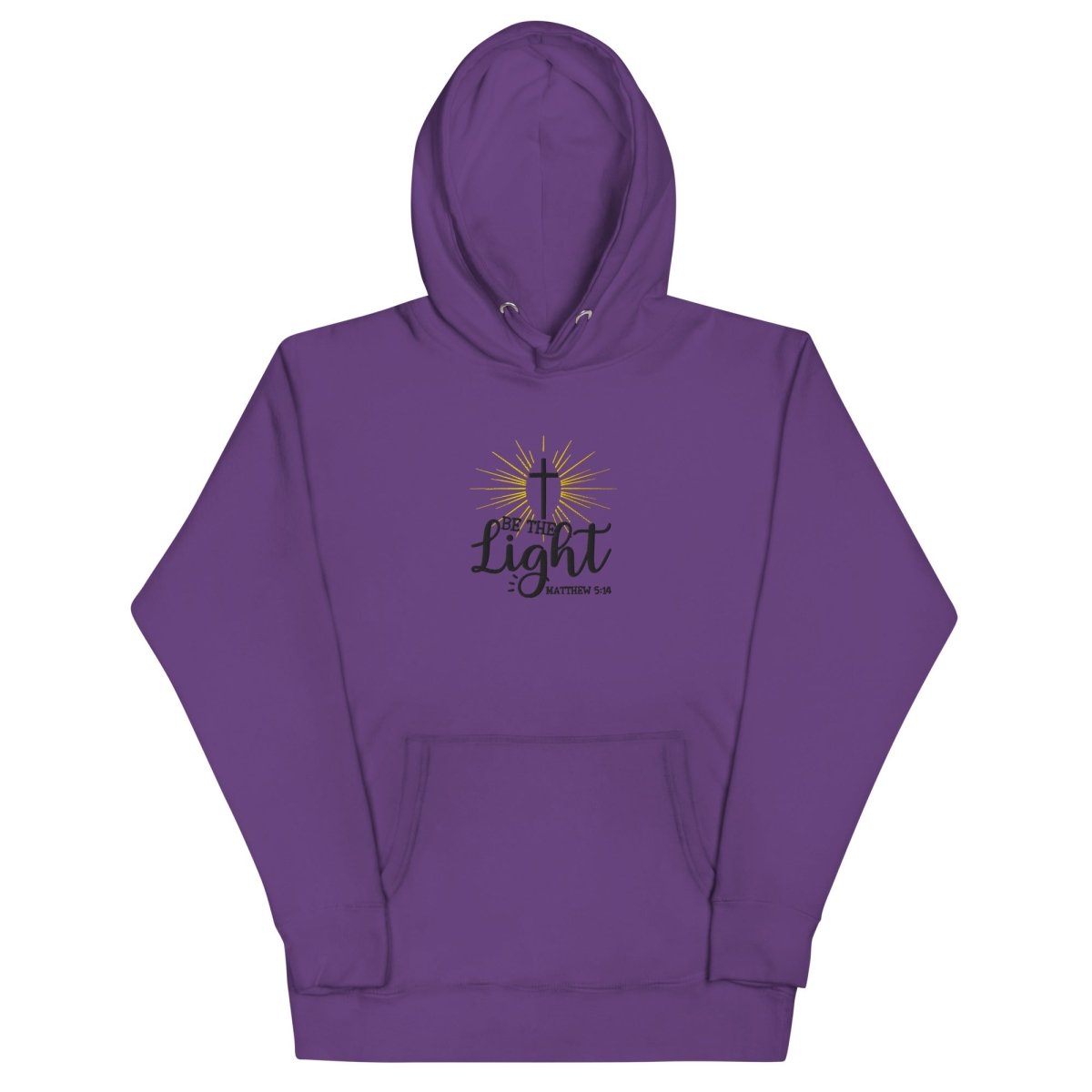 Be The Light Hoodie (Hand Embroidered) - JohnVsGBMPurpleS