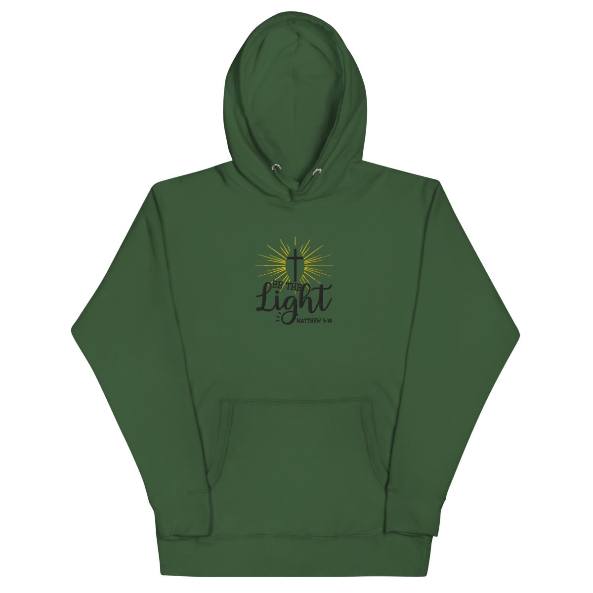 Be The Light Hoodie (Hand Embroidered) - JohnVsGBMForest GreenS