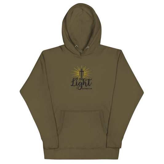 Be The Light Hoodie (Hand Embroidered) - JohnVsGBMMilitary GreenS