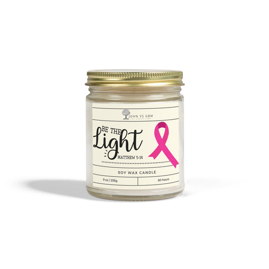 "Be the Light" Mathew 5:14 Candle (Choose Ribbon Color) - JohnVsGBM9ozClearBeachwood