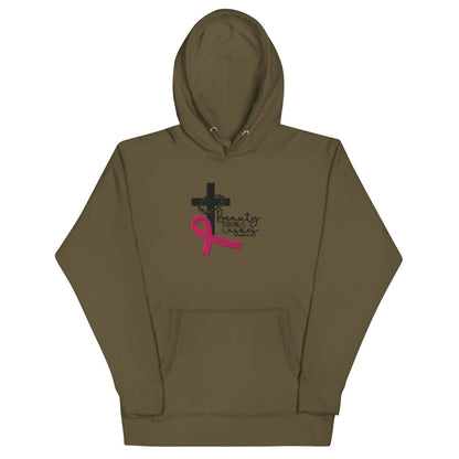 Beauty from the Ashes Hoodie (Hand Embroidered) - Customizable - JohnVsGBMMilitary GreenS