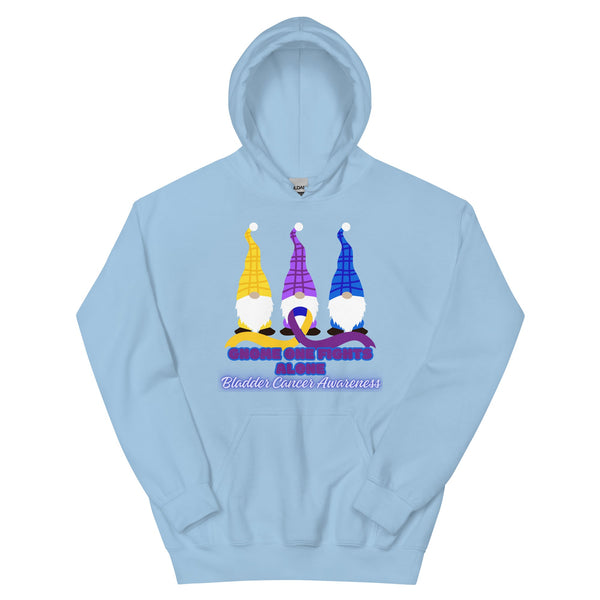 Bladder Cancer Awareness Gnome Hoodie - JohnVsGBMLight BlueS