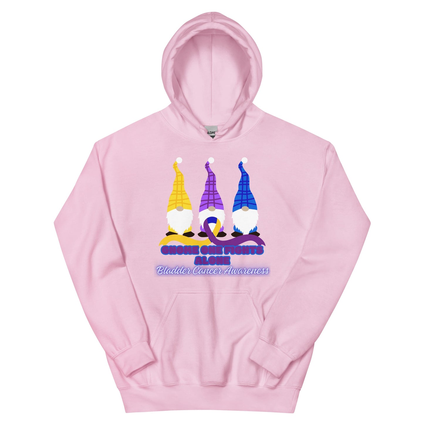 Bladder Cancer Awareness Gnome Hoodie - JohnVsGBMLight PinkS