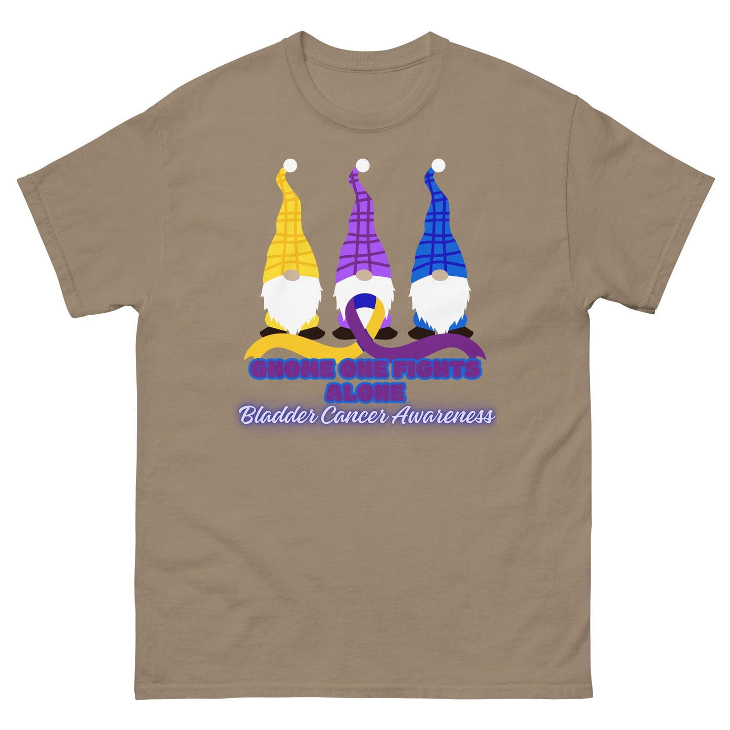 Bladder Cancer Awareness Gnome Tee - JohnVsGBMBrown SavanaS