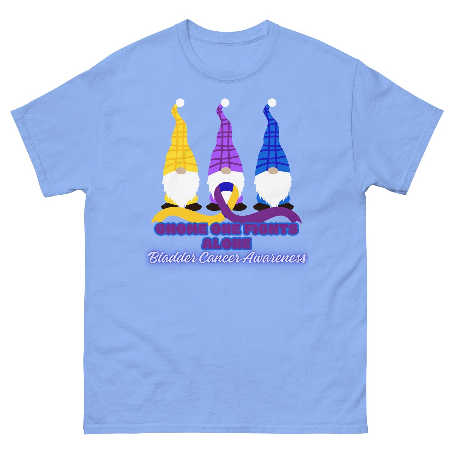 Bladder Cancer Awareness Gnome Tee - JohnVsGBMCarolina BlueS