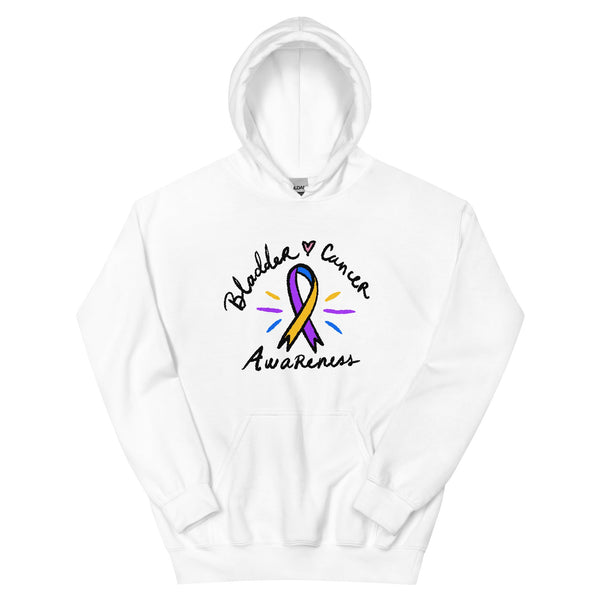 Bladder Cancer Awareness Ribbon Hoodie - JohnVsGBMWhiteS