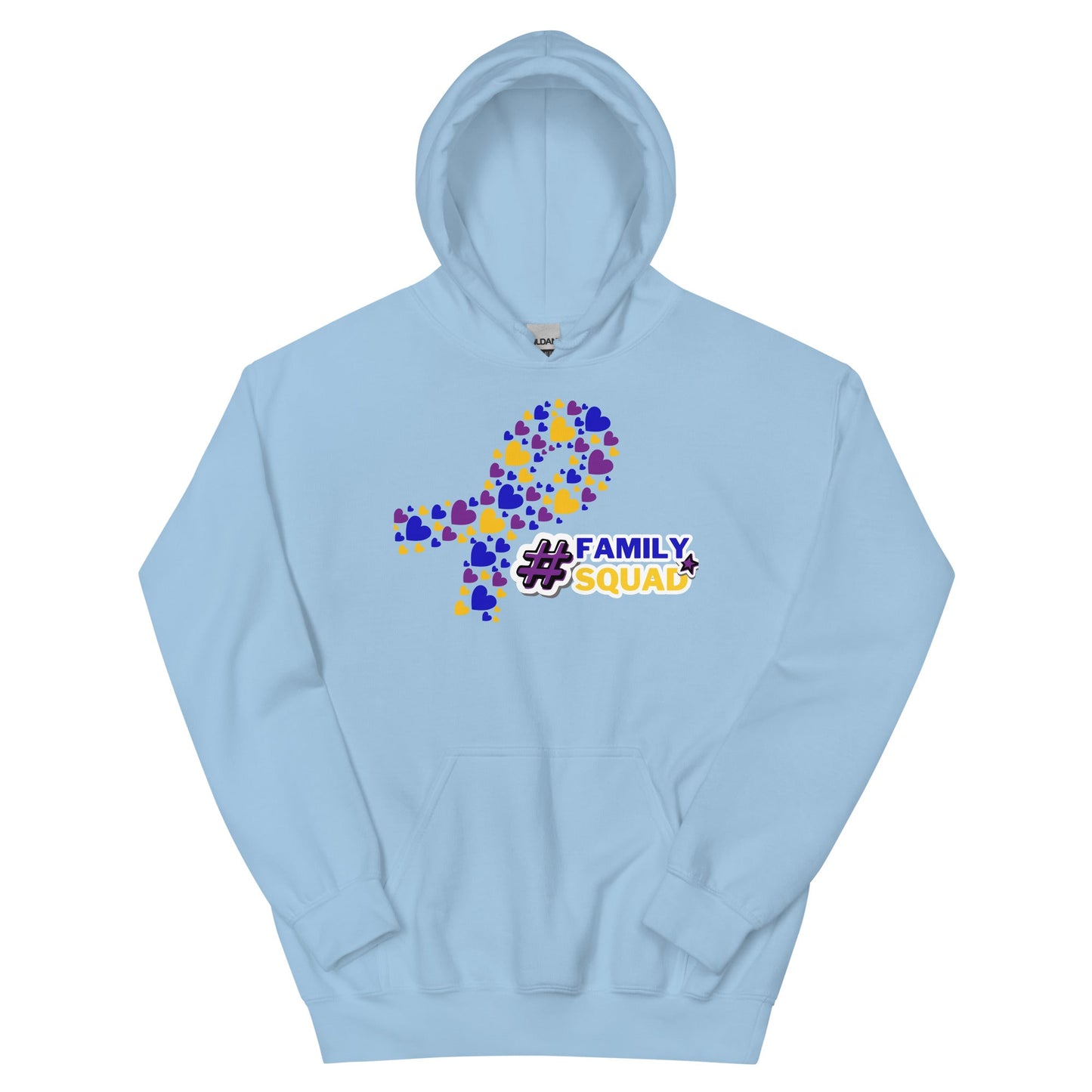 Bladder Cancer Heart Ribbon Hoodie - JohnVsGBMLight BlueS