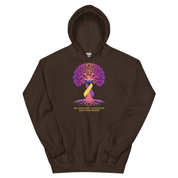 Bladder Cancer Life Tree Hoodie - JohnVsGBMDark ChocolateS