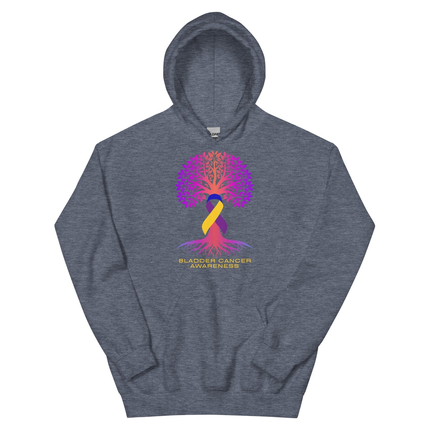 Bladder Cancer Life Tree Hoodie - JohnVsGBMHeather Sport Dark NavyS