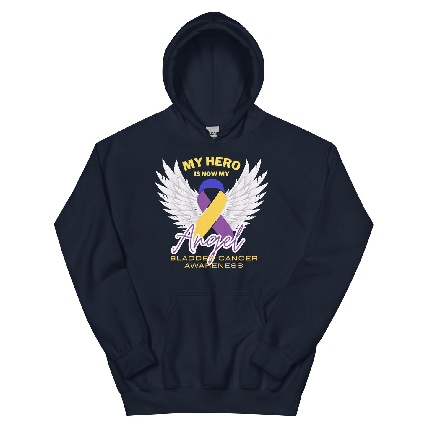 Bladder Cancer My Hero Is Now an Angel Hoodie - JohnVsGBMNavyS