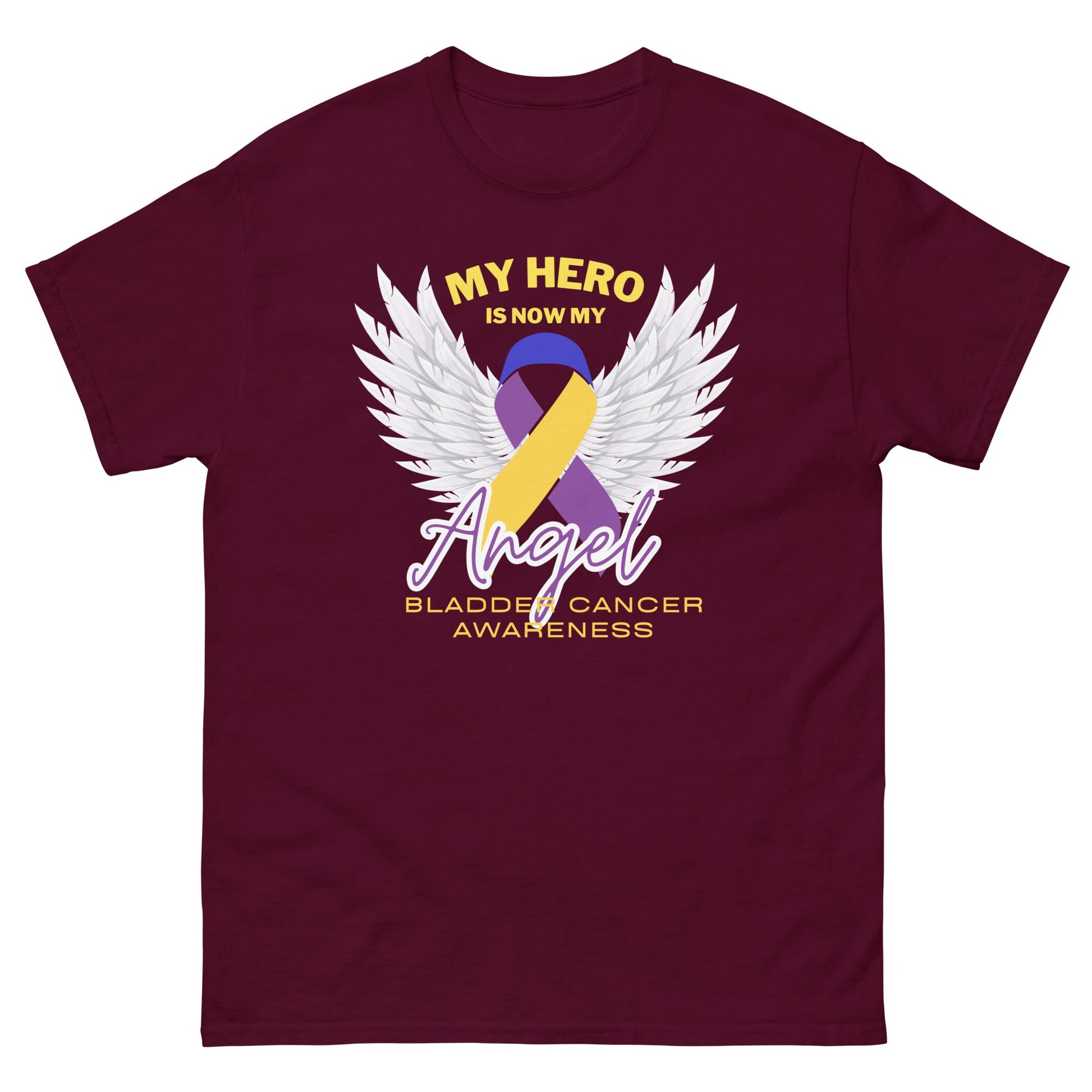 Bladder Cancer My Hero Is Now an Angel Tee - JohnVsGBMMaroonS