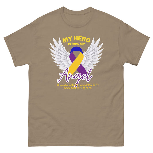 Bladder Cancer My Hero Is Now an Angel Tee - JohnVsGBMBrown SavanaS