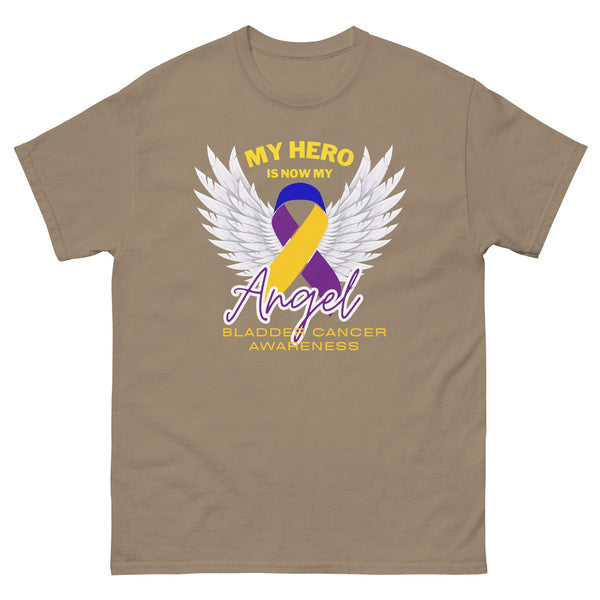 Bladder Cancer My Hero Is Now an Angel Tee - JohnVsGBMBrown SavanaS