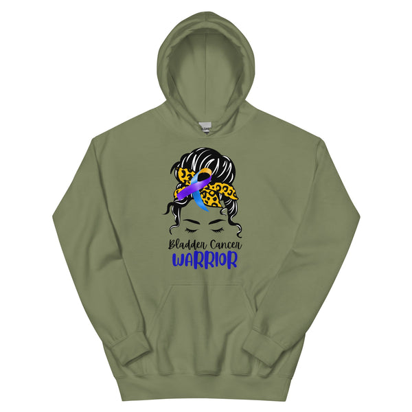 Bladder Cancer Warrior Hair Hoodie - JohnVsGBMMilitary GreenS