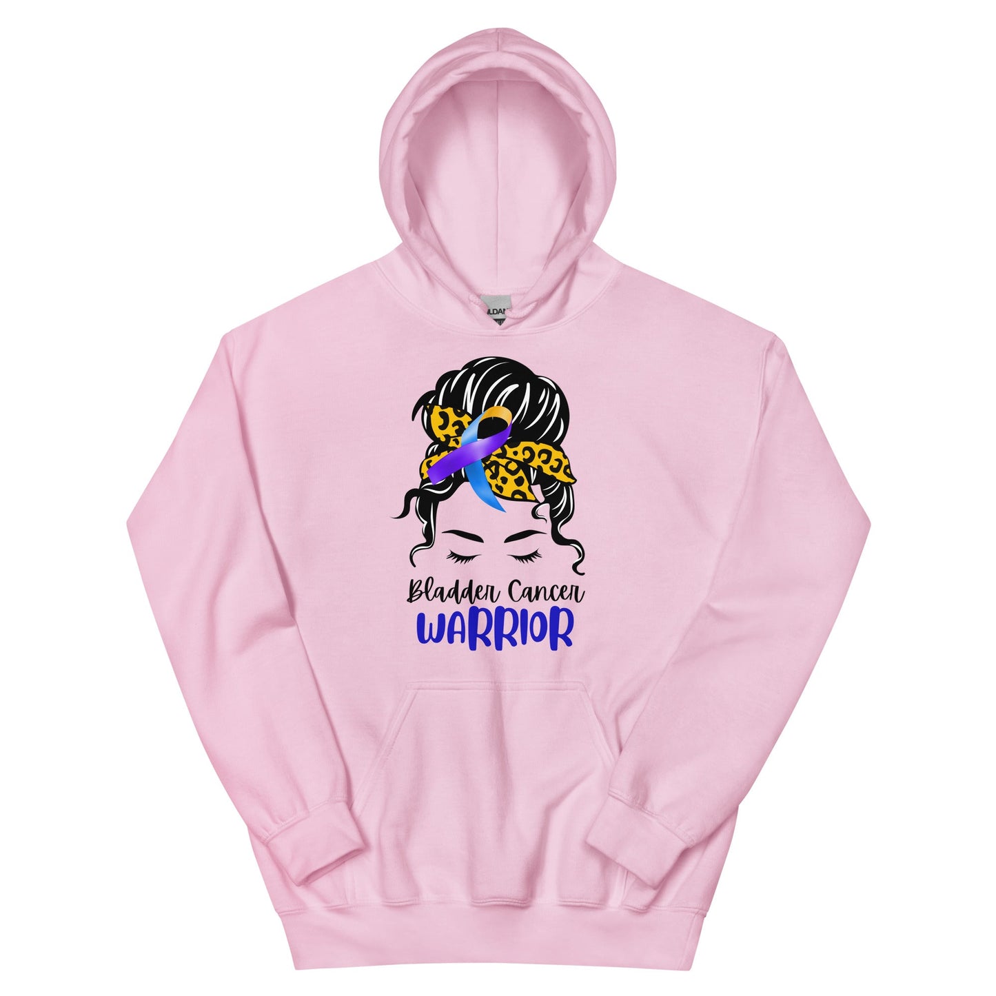 Bladder Cancer Warrior Hair Hoodie - JohnVsGBMLight PinkS