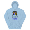 Bladder Cancer Warrior Hair Hoodie - JohnVsGBMLight BlueS