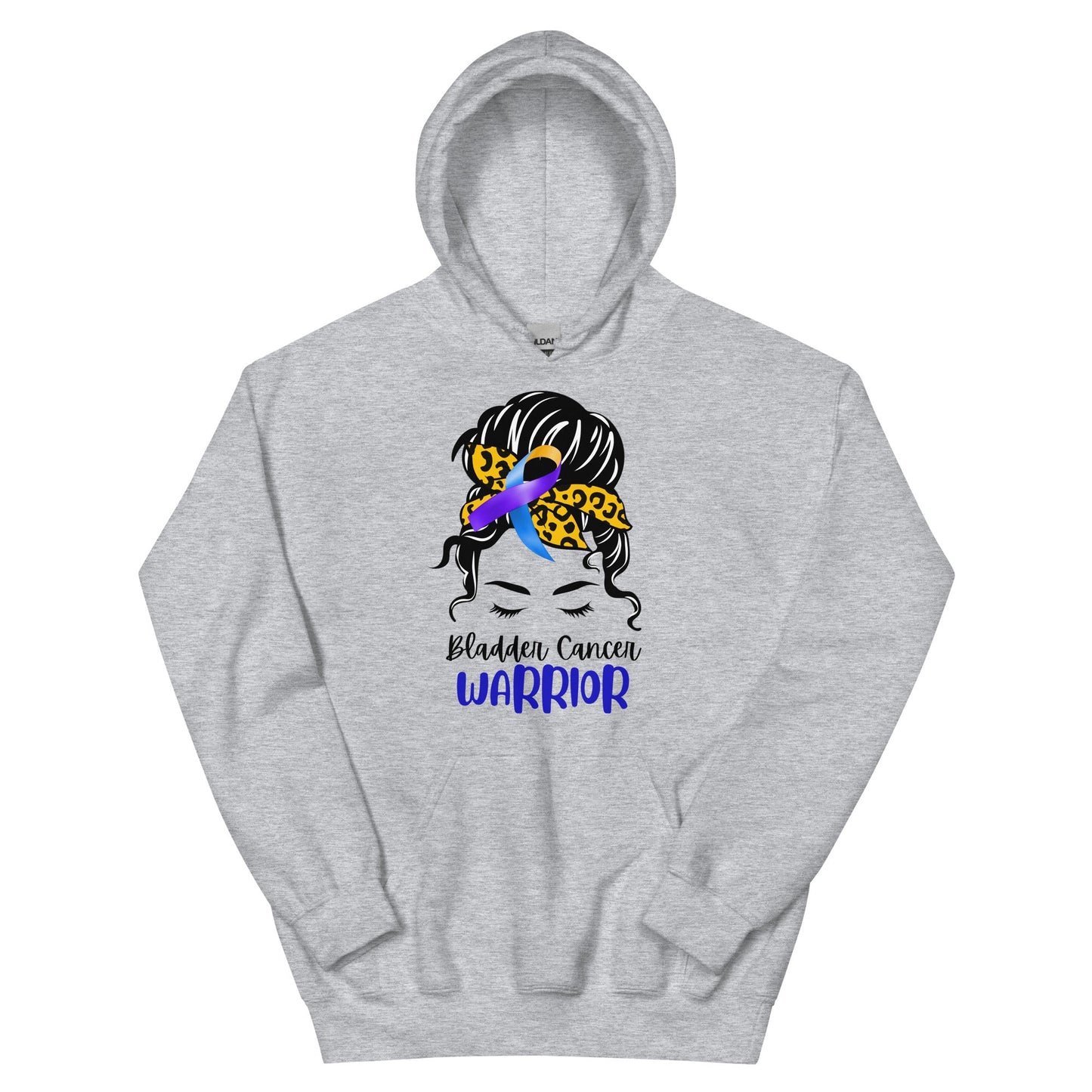 Bladder Cancer Warrior Hair Hoodie - JohnVsGBMSport GreyS