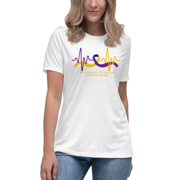 Bladder Cancer Women's Heartbeat Tee - JohnVsGBMWhiteS