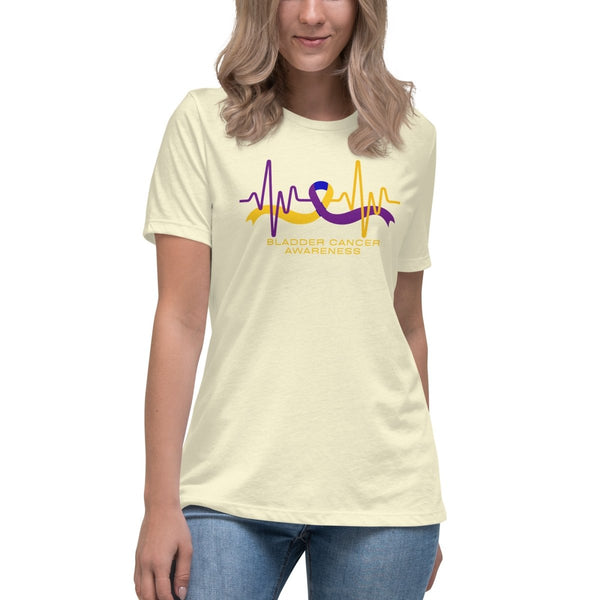 Bladder Cancer Women's Heartbeat Tee - JohnVsGBMCitronS