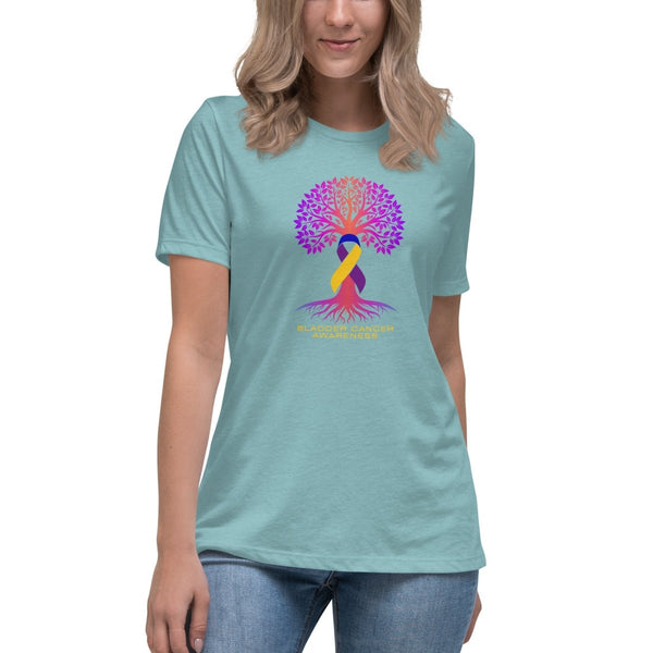 Bladder Cancer Women's Life Tree Tee - JohnVsGBMHeather Blue LagoonS