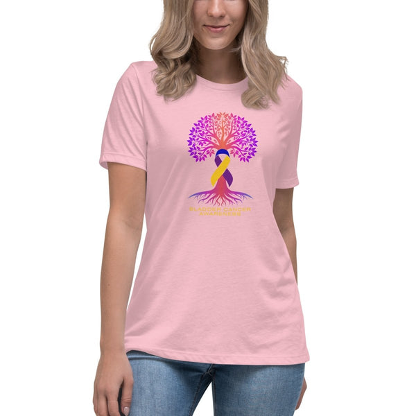 Bladder Cancer Women's Life Tree Tee - JohnVsGBMPinkS