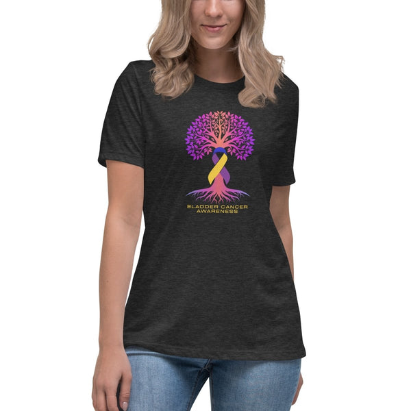 Bladder Cancer Women's Life Tree Tee - JohnVsGBMDark Grey HeatherS