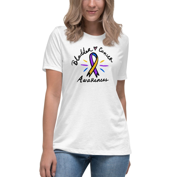 Bladder Cancer Women's Ribbon Tee - JohnVsGBMWhiteS