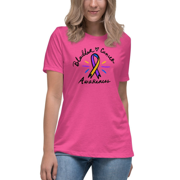 Bladder Cancer Women's Ribbon Tee - JohnVsGBMBerryS