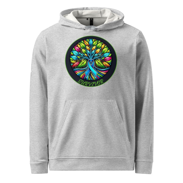 Blue Tree of Life Adidas Hoodie - JohnVsGBMGrey HeatherS