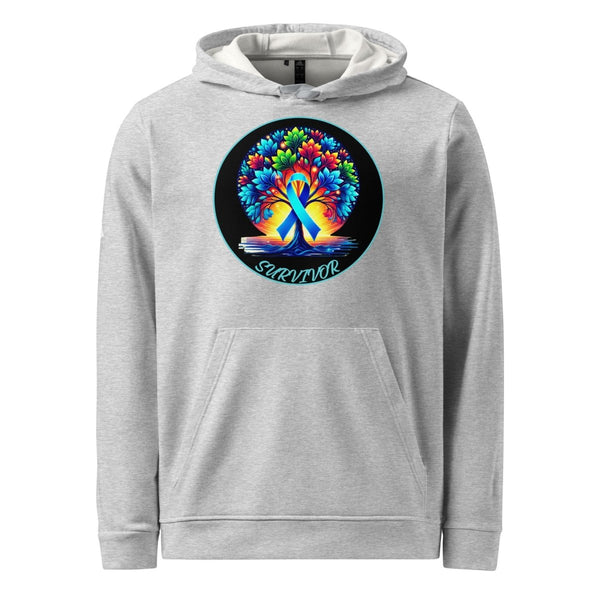 Blue Tree of Life Scene Adidas Hoodie - JohnVsGBMGrey HeatherS