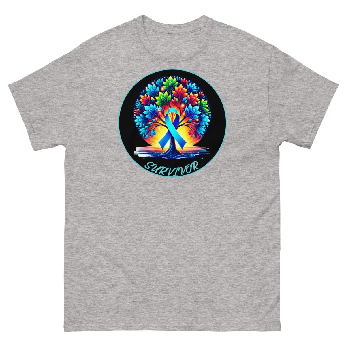 Blue Tree of Life Scene Tee - JohnVsGBMSport GreyS