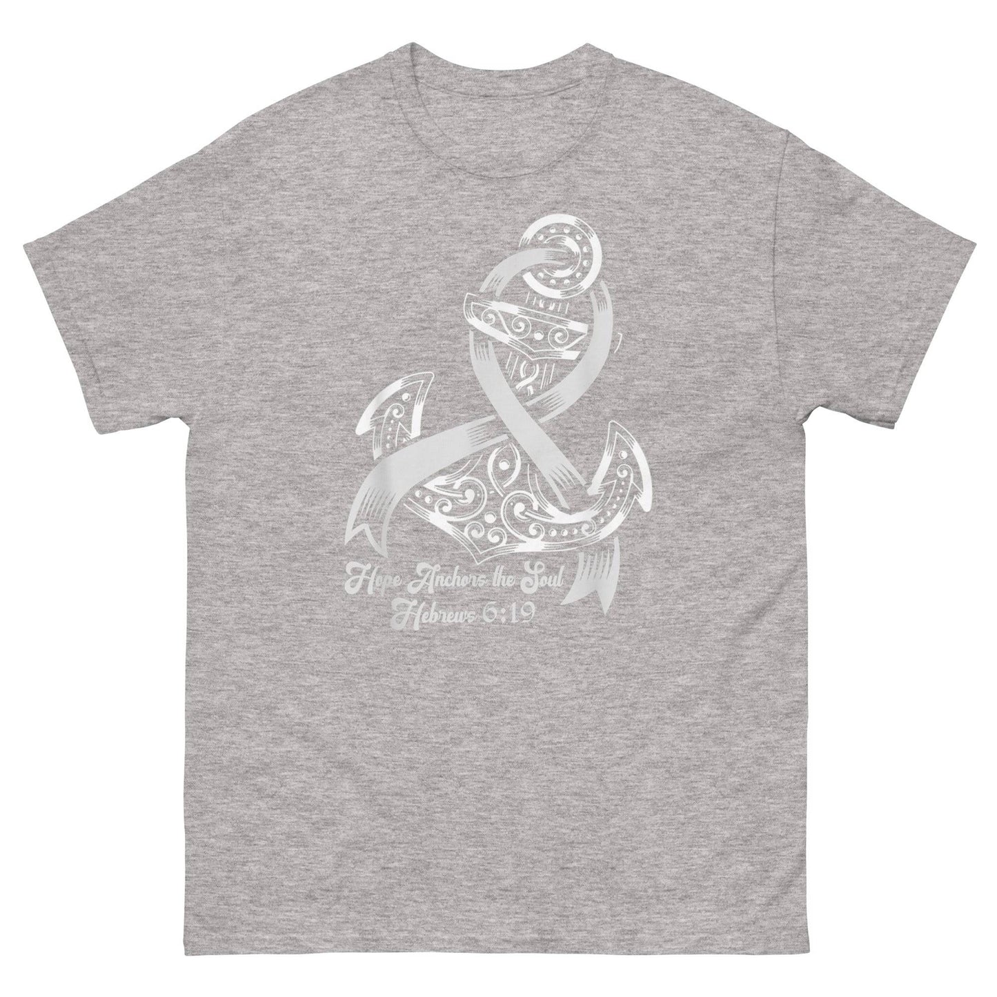 Brain Cancer Anchor for Hope Tee - JohnVsGBMSport GreyS