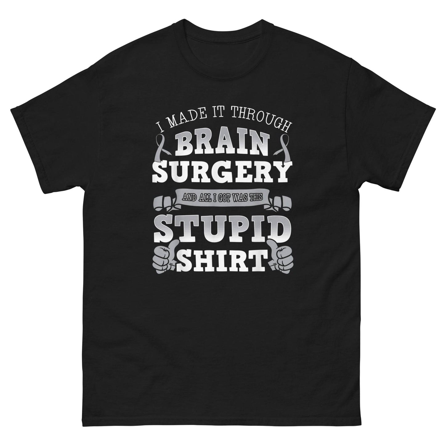 Brain Cancer Awareness Brain Surgery Classic Tee - JohnVsGBMBlackS