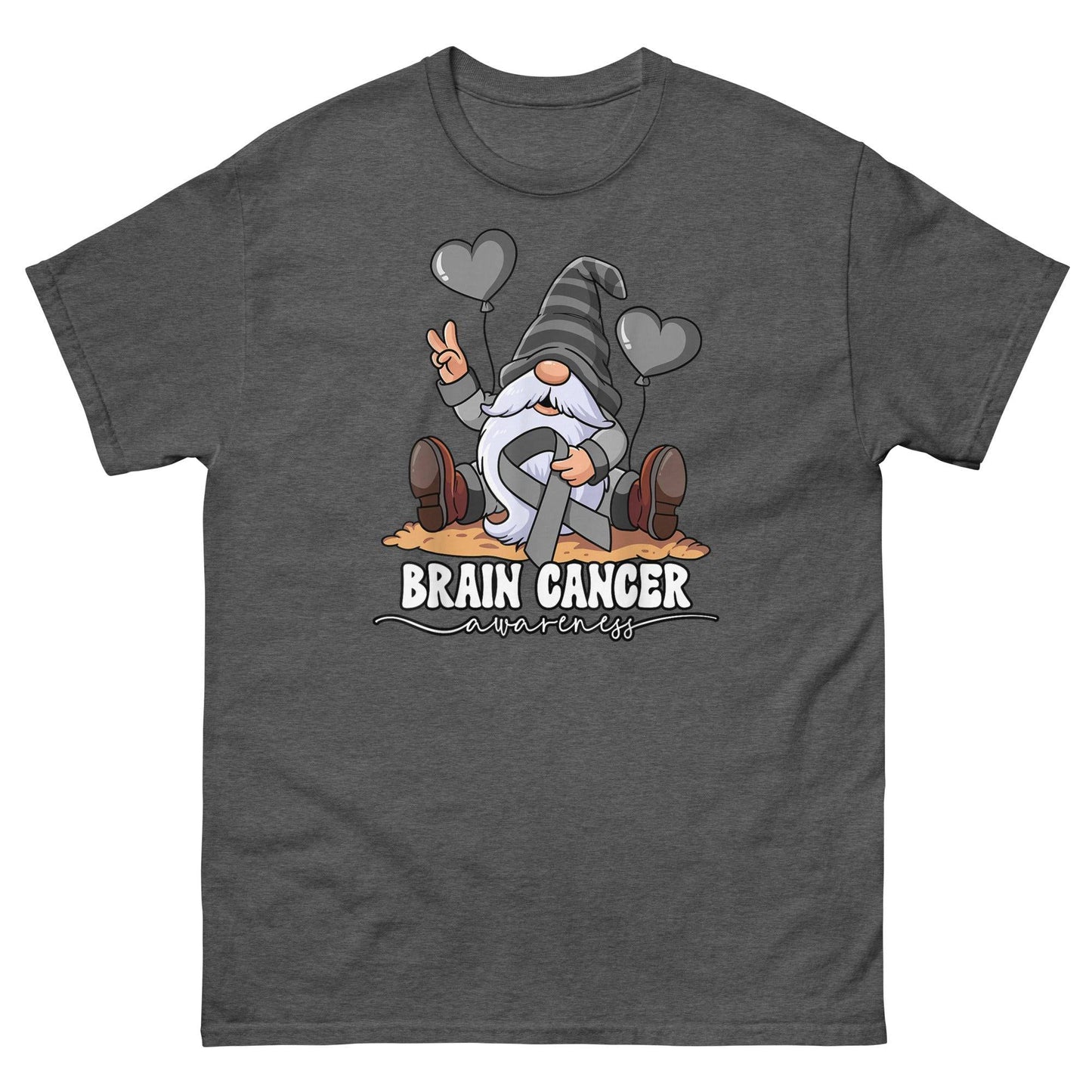 Brain Cancer Awareness Gnome Classic Tee - JohnVsGBMDark HeatherS