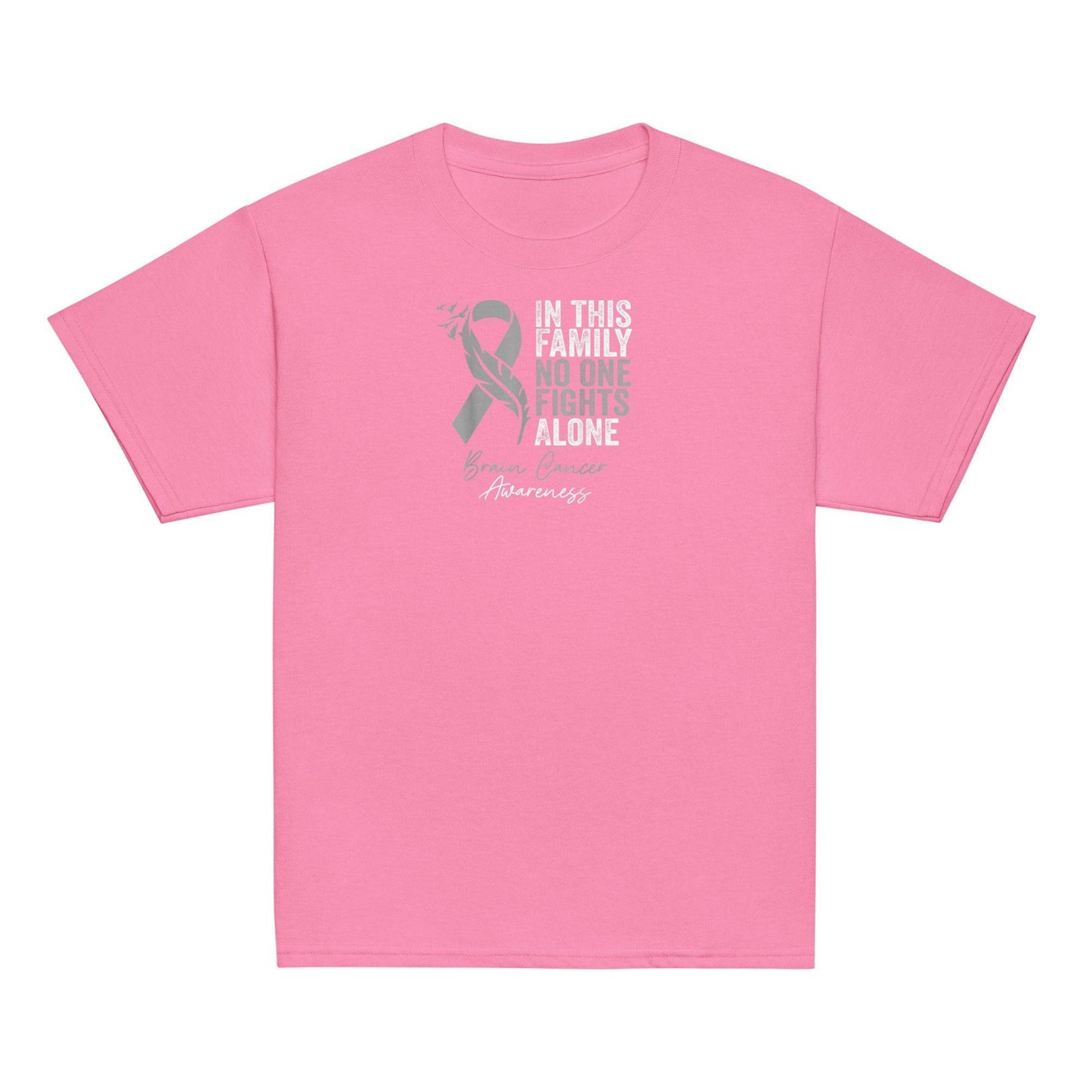 Brain Cancer Awareness No One Fights Alone Youth Classic Tee - JohnVsGBMAzaleaXS