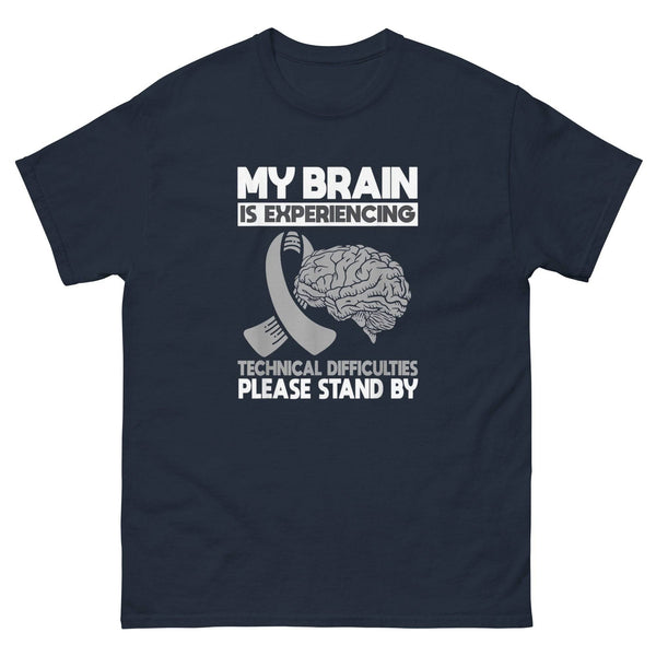 Brain Cancer Awareness Technical Difficulties Classic Tee - JohnVsGBMNavyS