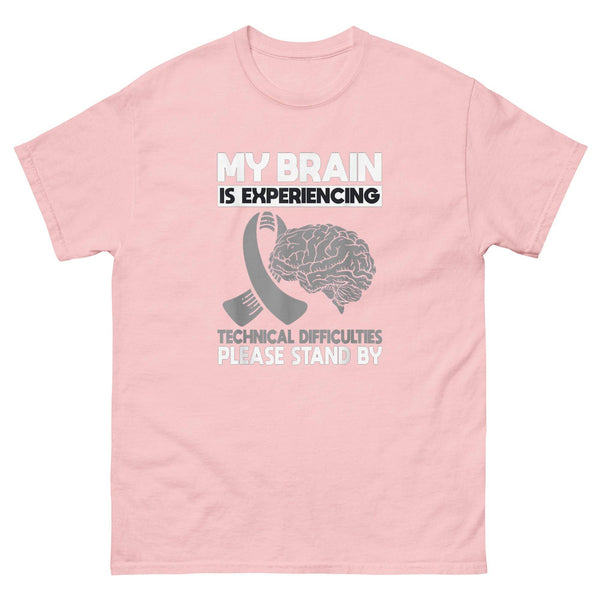 Brain Cancer Awareness Technical Difficulties Classic Tee - JohnVsGBMLight PinkS