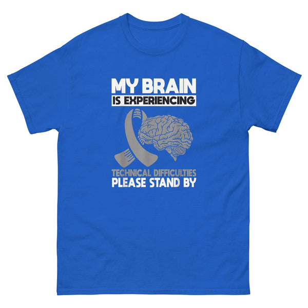 Brain Cancer Awareness Technical Difficulties Classic Tee - JohnVsGBMRoyalS